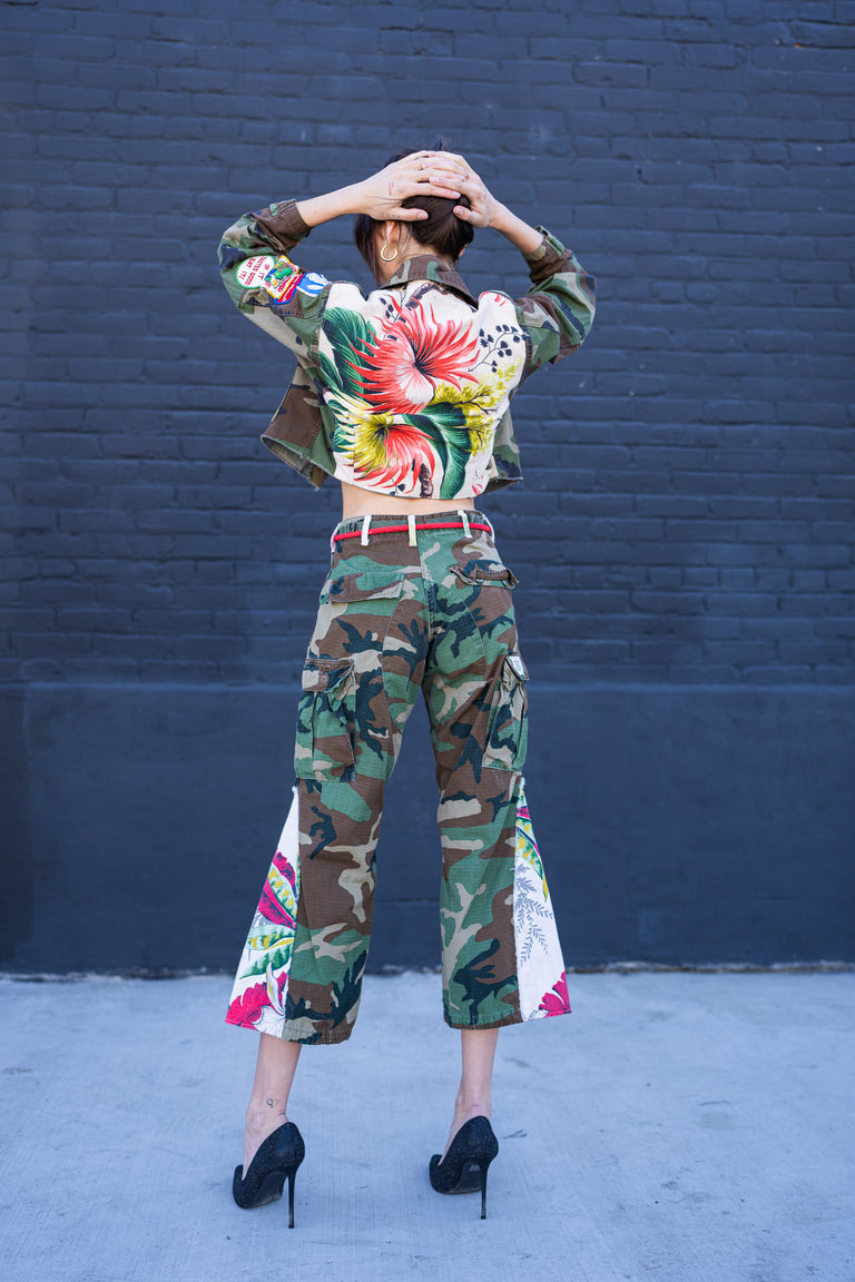 Florist Camo Flare Trouser