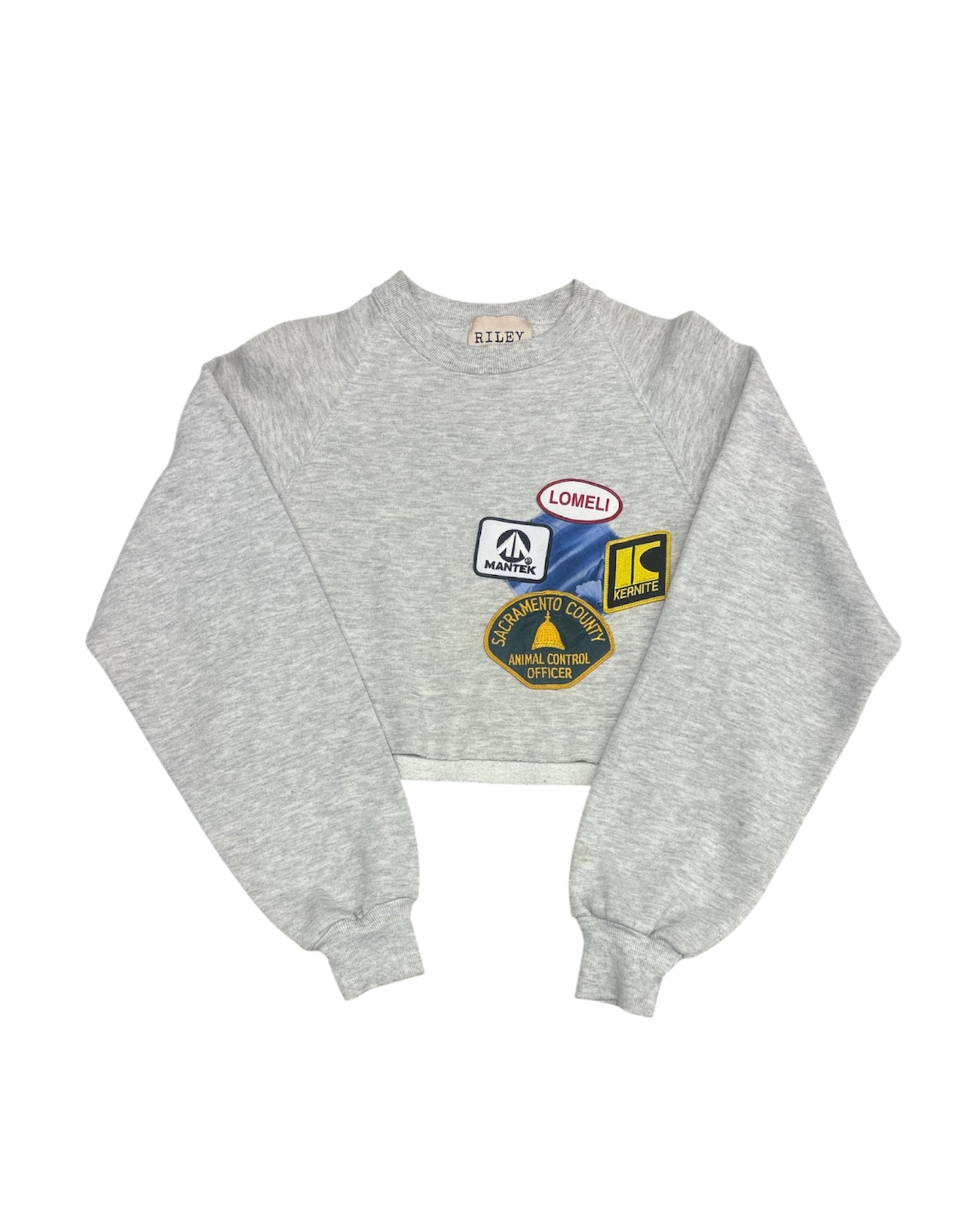 Cropped Grey Surfer Sweatshirt