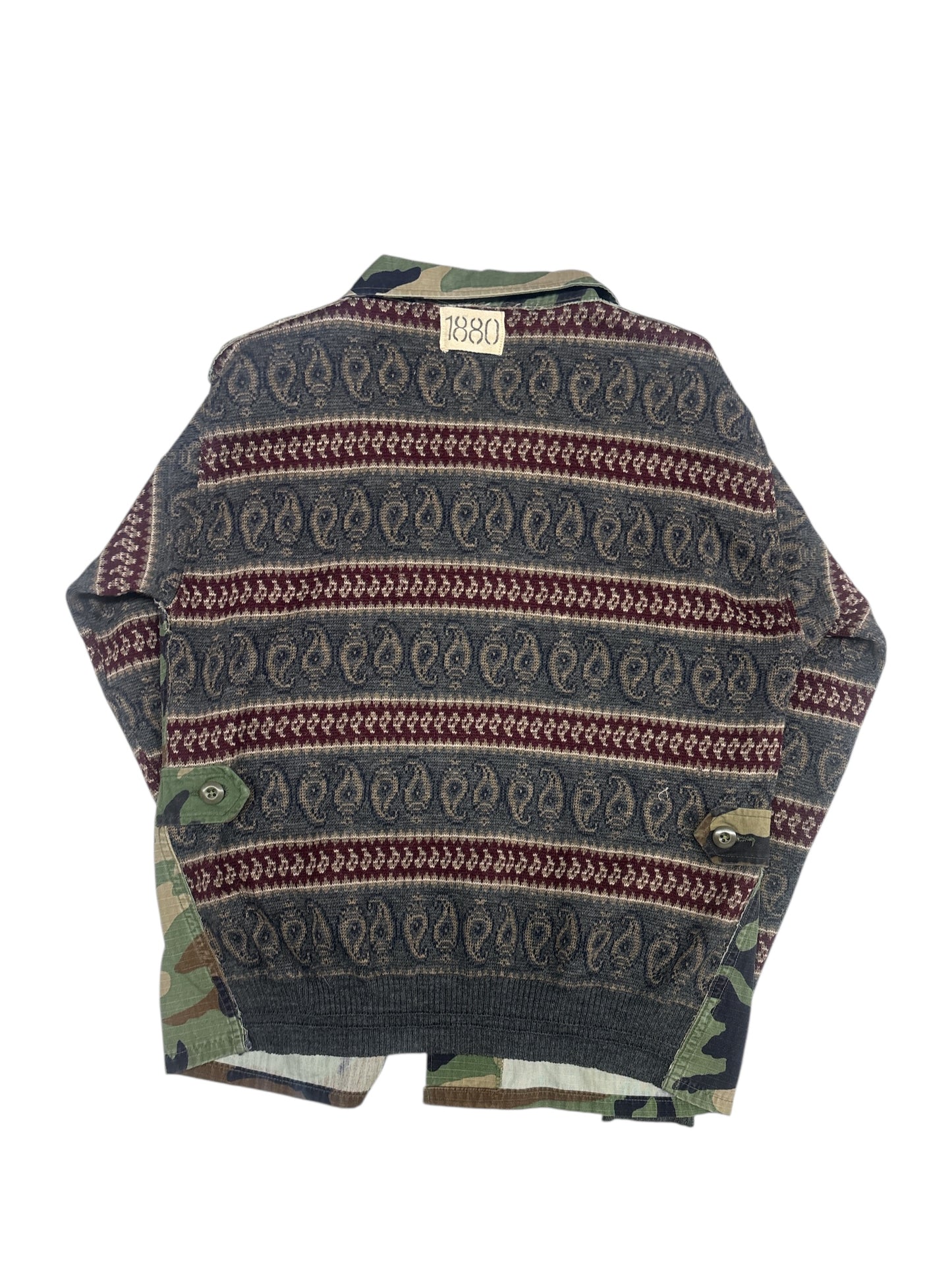 Camo Sweater Merge Jacket