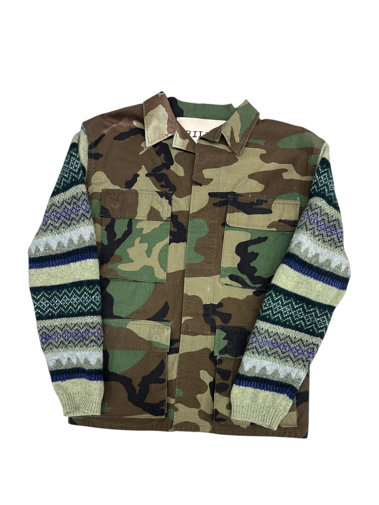 Camo Sweater Merge Jacket