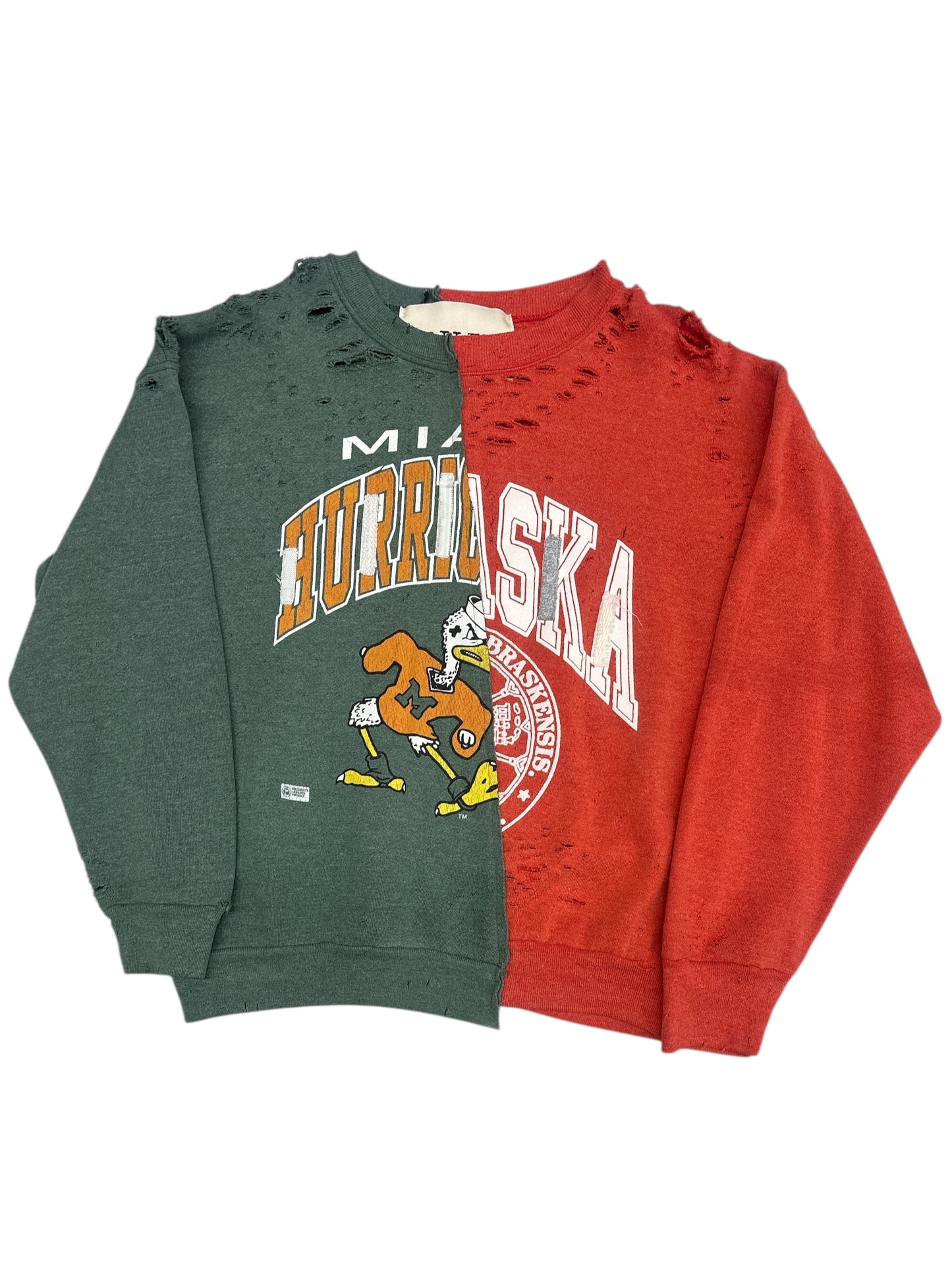 Transfer Student Split Sweatshirt Miami and Nebraska