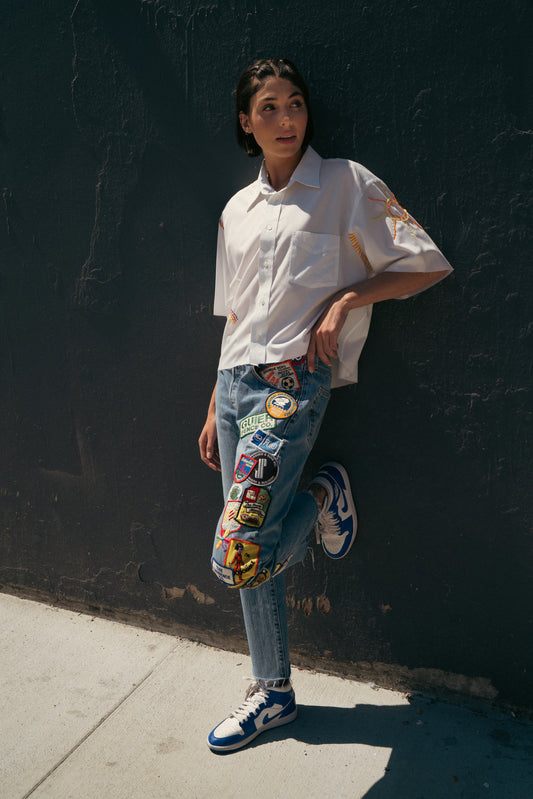 Side All Patched Up Jeans