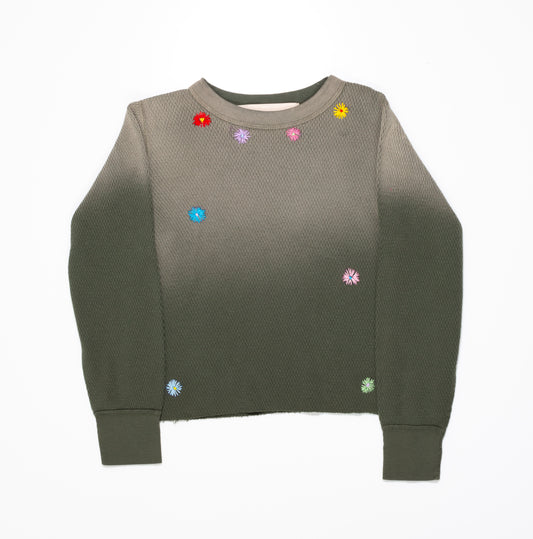 Dipped Olive Floral Thermal