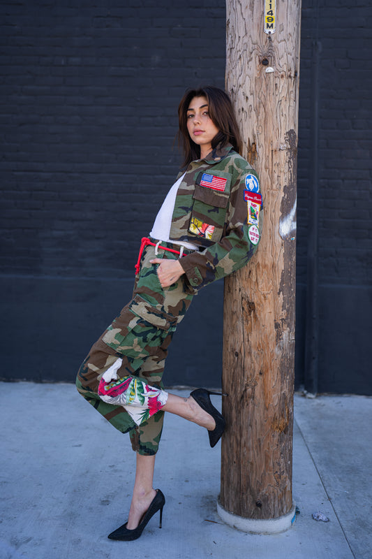 Florist Camo Flare Trouser