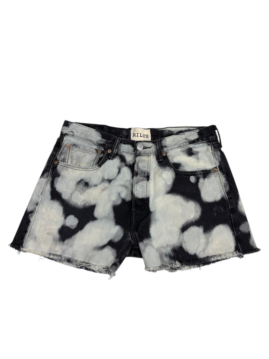 Polka Dot Wash Cut Off Denim Short