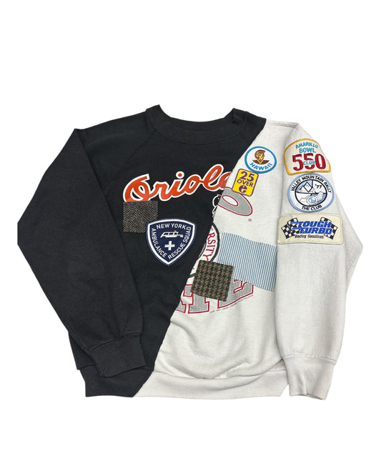 Transfer Student Split Vintage Crewneck "Orioles"