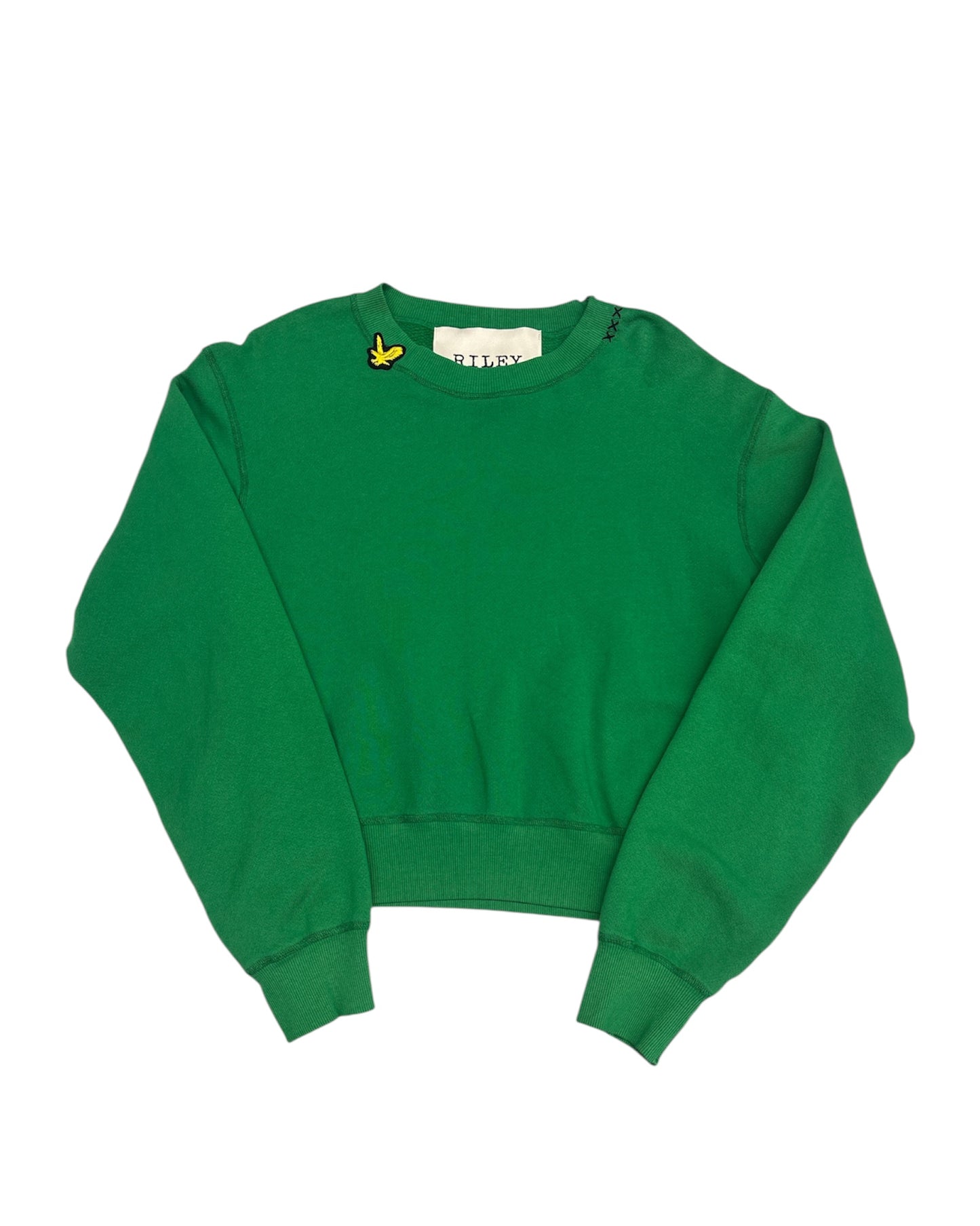 Kelly Green Eagle Patch Crew