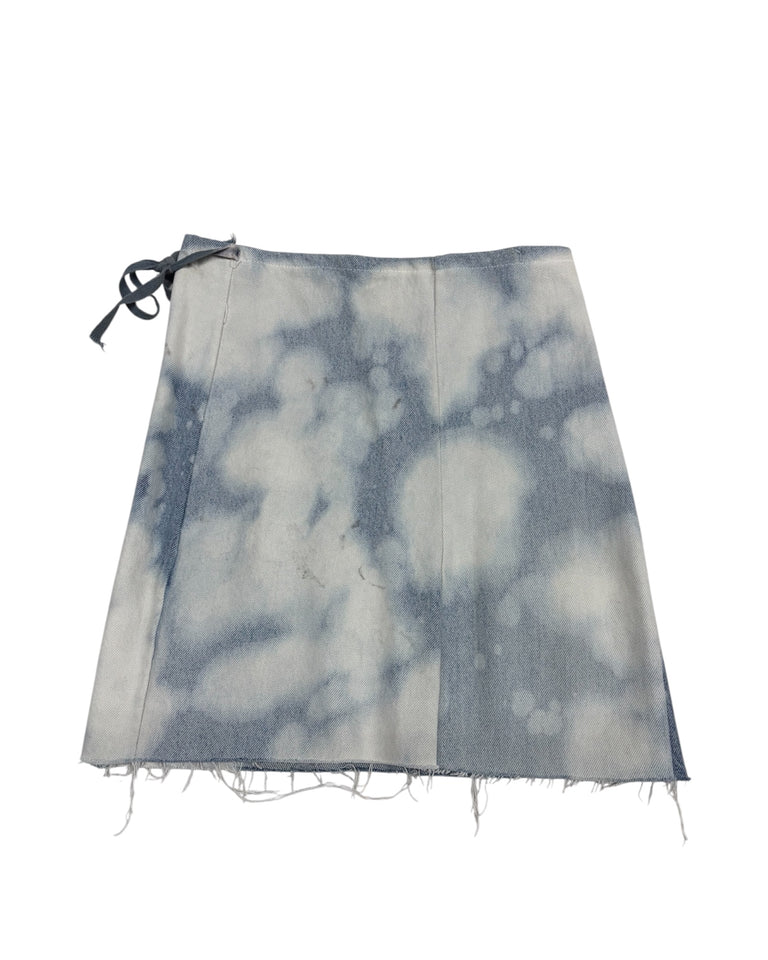 Floral Party Denim Wrap Skirt