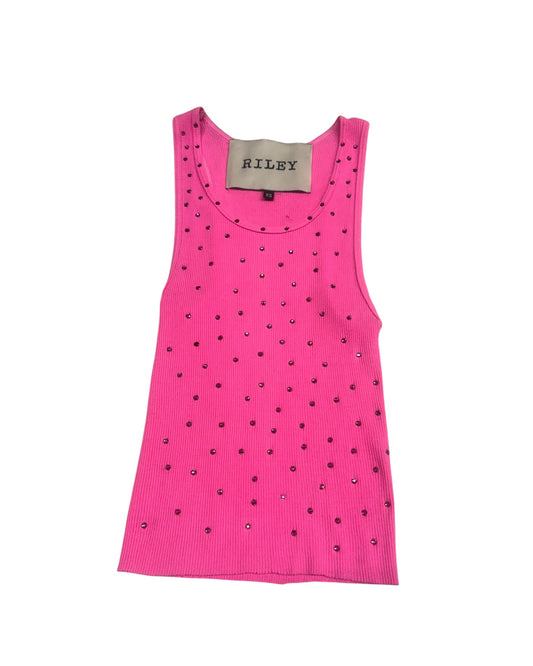 Hot Pink Blinged-Out Tank Top