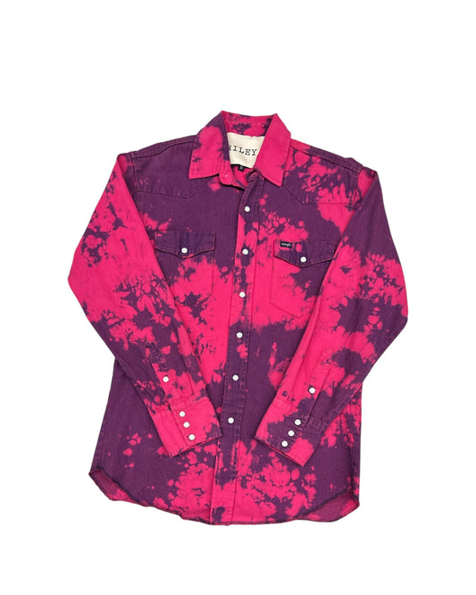 Electric Pink Pearl Snap Button Shirt