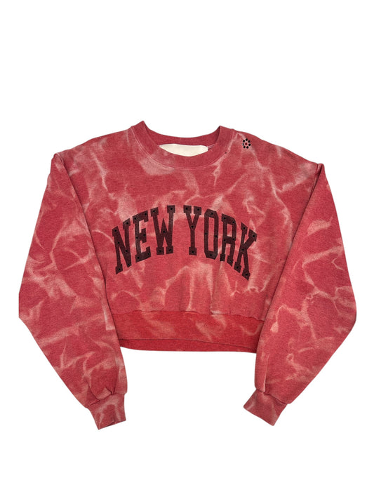 New York Swirl Cropped Crewneck