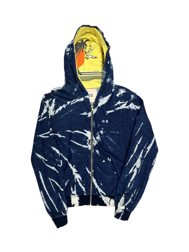 Indigo Swirl T-Shirt Hood