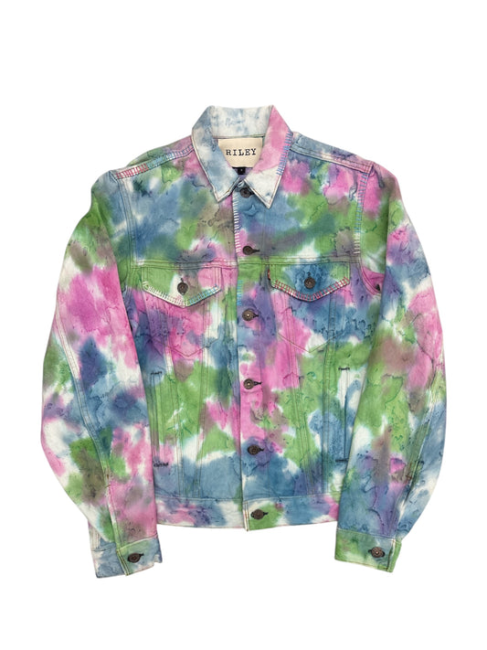 Cotton Candy Tie Dye Trucker Jacket