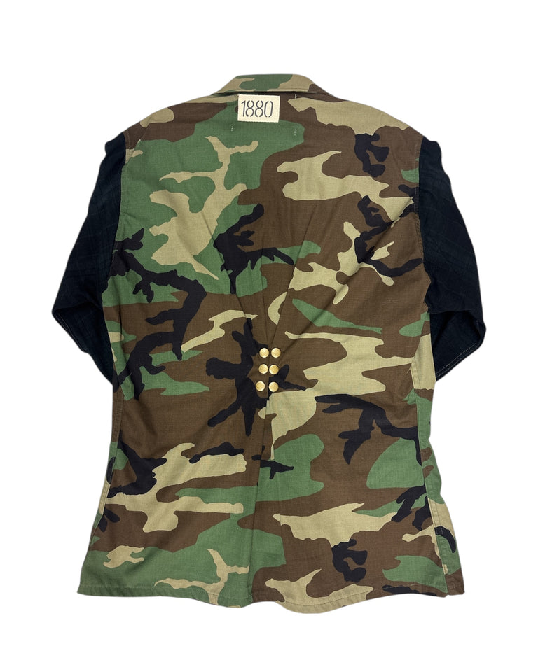 Camo Flannel Merge Studded Jacket