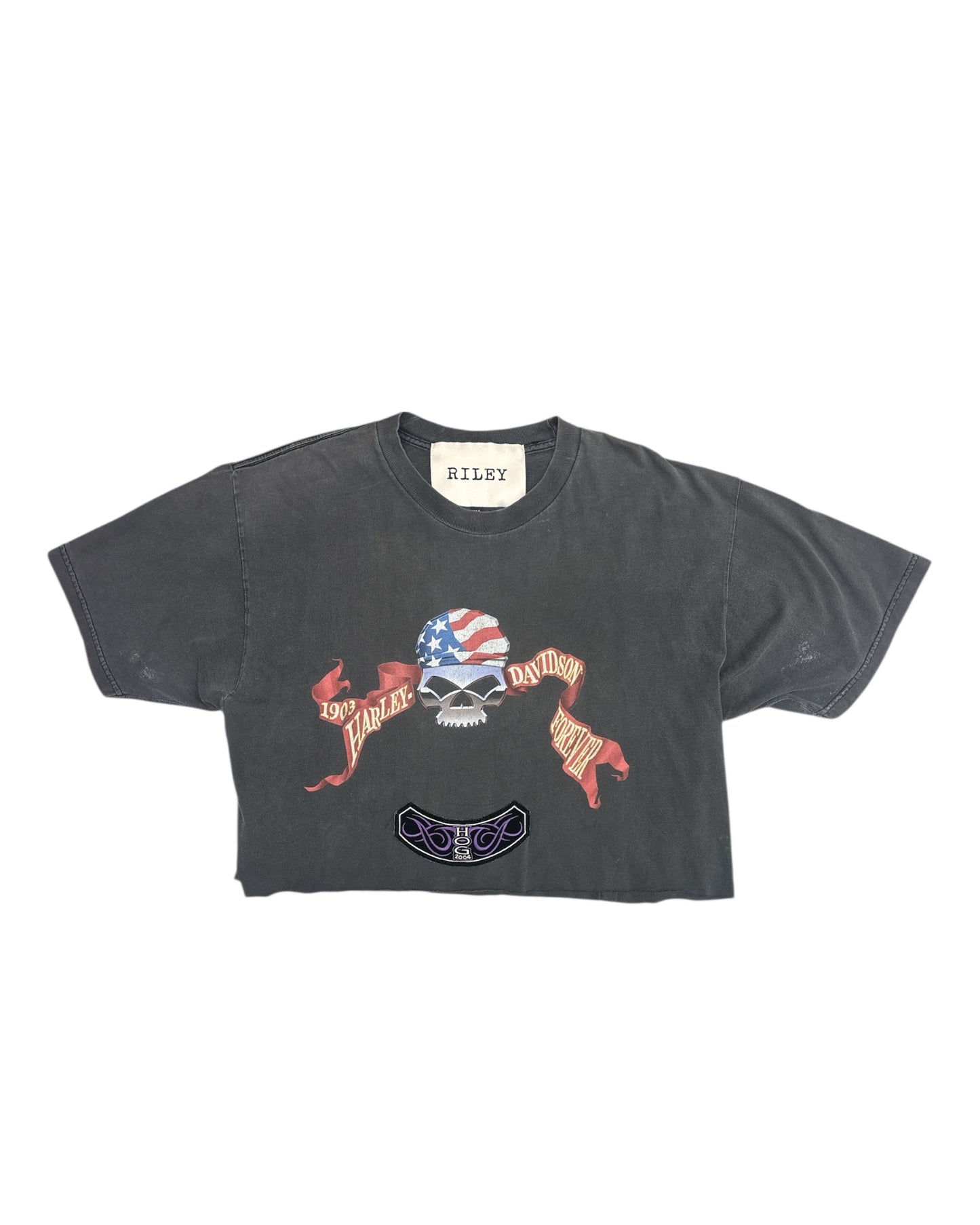 Harley Davidson "Maverick" Cheyenne, Wyoming Cropped Tee