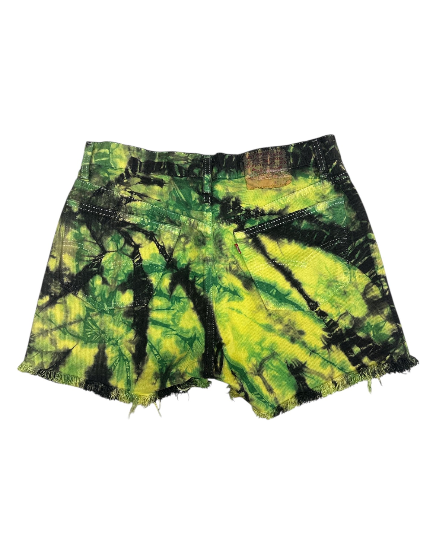 Eclectic Tie Dye Cut Off Denim Short