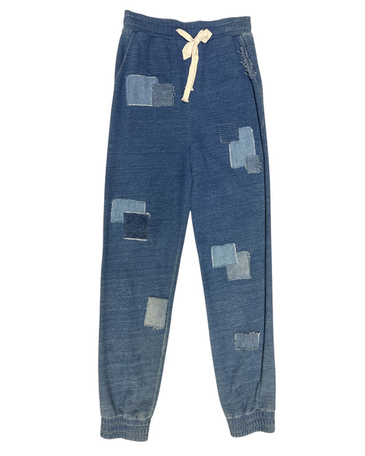 Indigo Patchwork Jogger Sweatpant