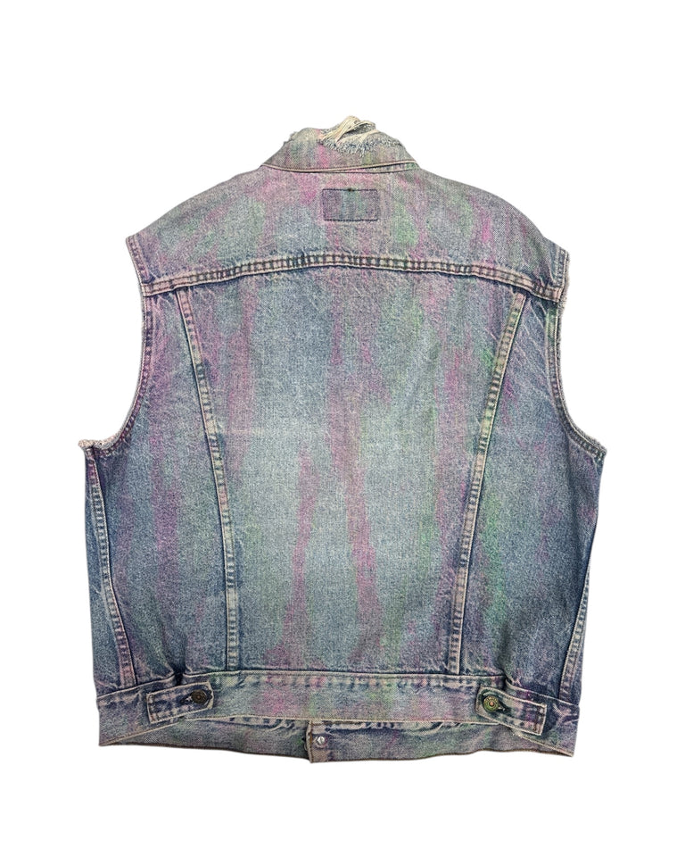 Tie Dye Denim Vest