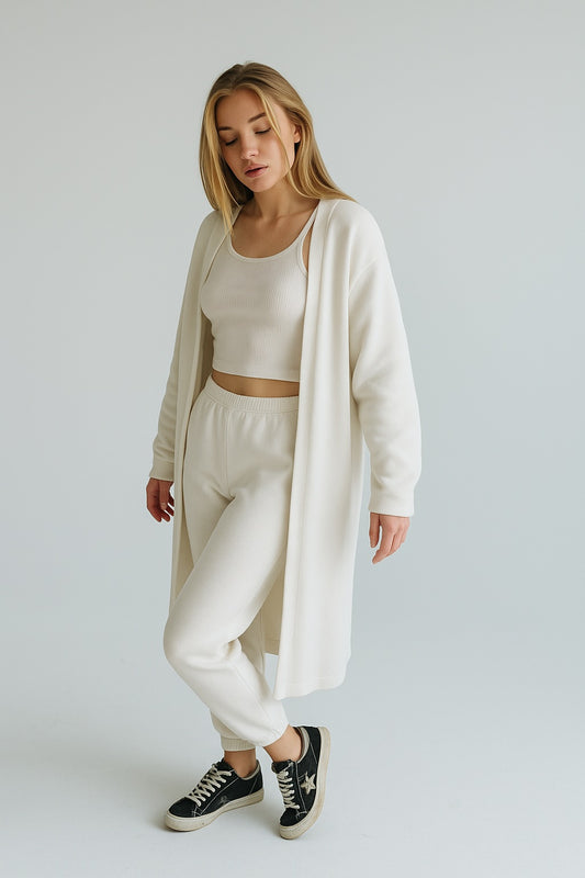Ivory Fleece Duster