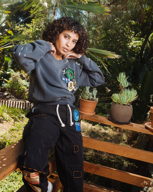 Black Camo All Patched Up Trousers