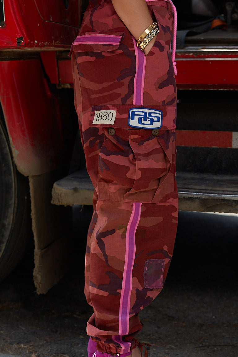 Cadet Kendall Oversized Camo Pants - Pink