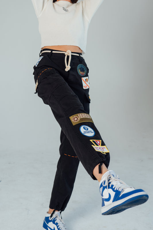 Black Camo All Patched Up Trousers